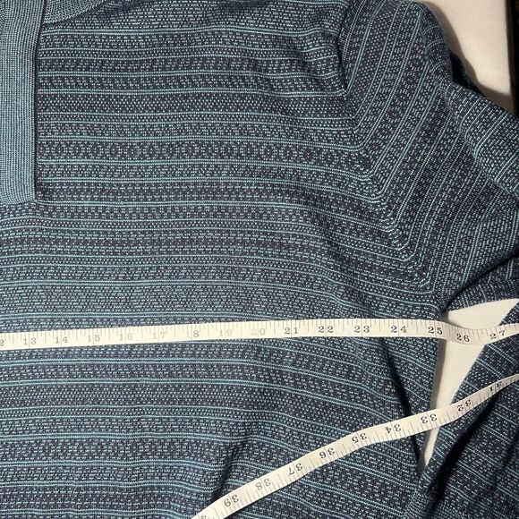 Cutter & Buck Men 2XB Merino Wool Blend Henley Sweater Blue Outdoor Golf Holiday - Picture 6 of 7